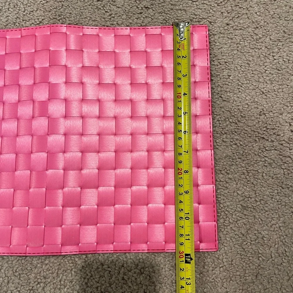 Pink Woven Rectangular Placemat set of 4